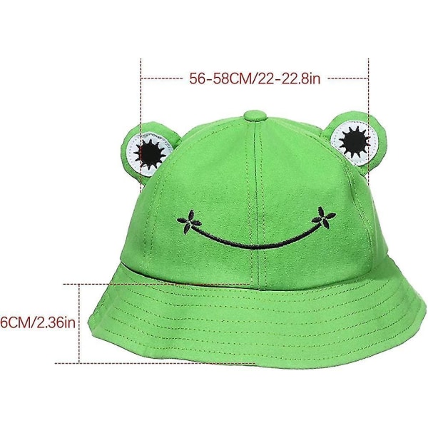 Frog Bucket Hat For Men & Women,cotton Vacation Fishing Cap Sun Hat Cartoon Cap Gift