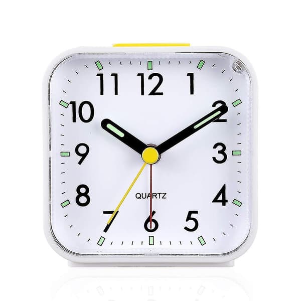 Battery Alarm Clock Bedside Non Ticking Silent Desk Clock