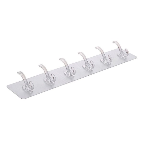 Bathroom Nail-free Wall Hook A Row of Traceless Hooks Wall Hanger