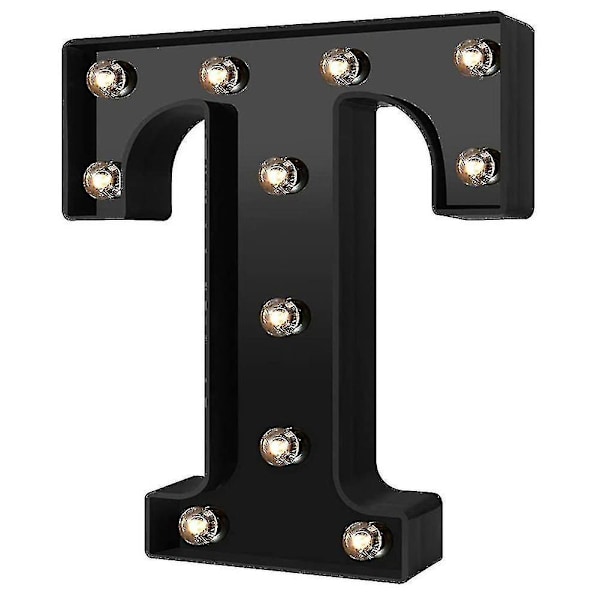 Newly Design Led Letters Lights 26 Alphabet Black Decorative Marquee Lamps For Wedding Party T