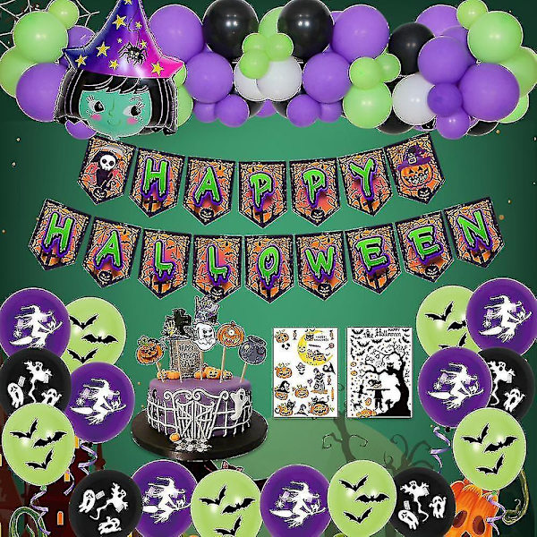 Halloween Ballonsæt, til børns Halloween-temafest baggrund klasseværelsesdekorationer