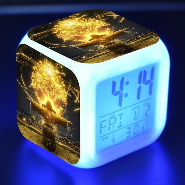 Antikk Ring, Eldre Ring, Eldon Ring LED Lysende Vekkerklokke-stil 5