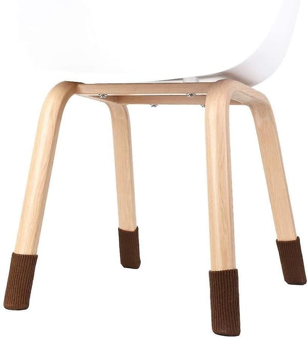 24 stk. Stolebensokker Elastiske møbelbensokker, gulvbeskyttere Brown
