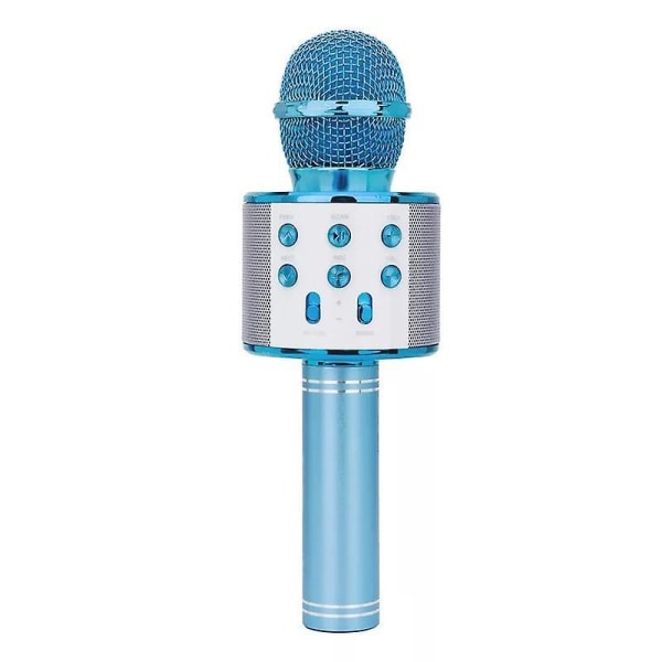 Bluetooth Mikrofonhøjttaler Håndholdt Mikrofon Karaoke Mic Musik Afspiller Sangoptager Blue