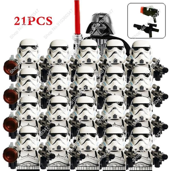 21 Pieces Of New Star Strom Wars Clone Trooper Compatible With 9488 Building Blocks Children's Toys