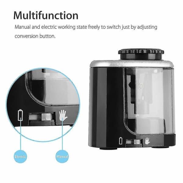 Pencil Sharpener 1 Electric Automatic Pencil Sharpener Safety Student Spiral Steel Blade