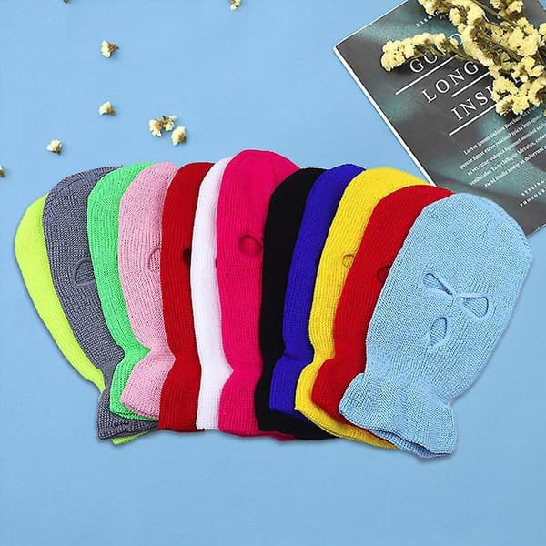 3 Pack Winter Warm Unisex Balaclava Face Mask Hat Full Face Mask Color Random
