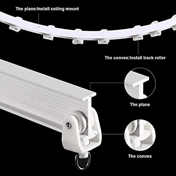 Flexible Ceiling Curtain Track 1 meter