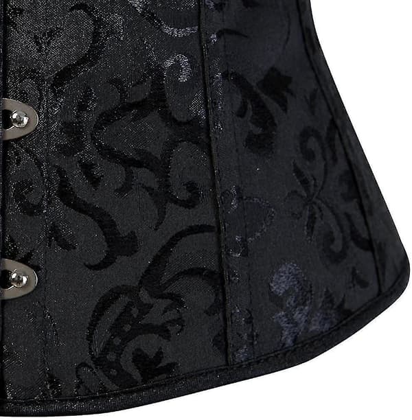 Dame Snøring Bonet Underbyste Midjetrener Korsett Black M