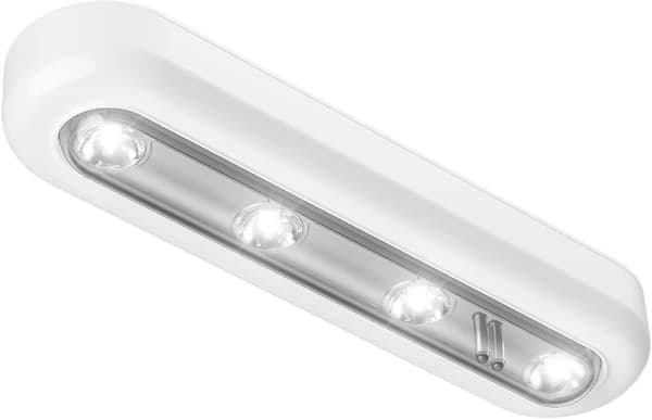 4 Led Touch Sensor Night Light Closet Cabinet Lamp White