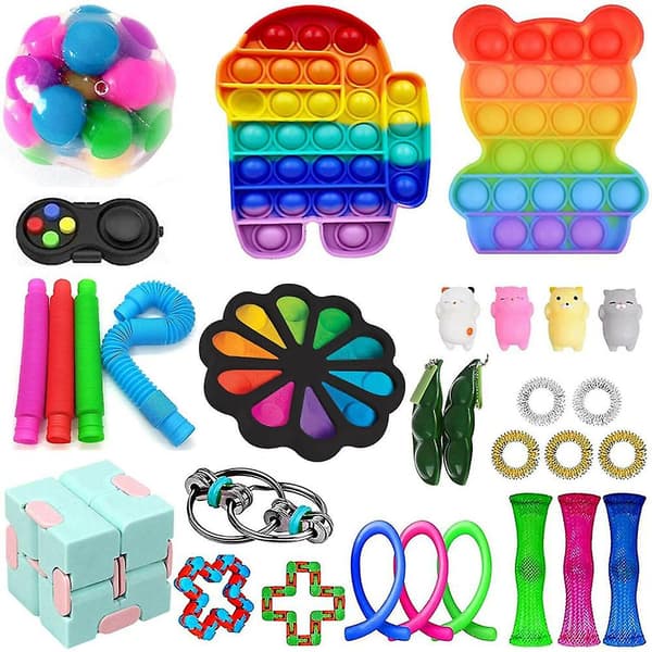 30 Pack Fidget Toys Set Sensory Tools Bundle Stress Relief Hand Toy B