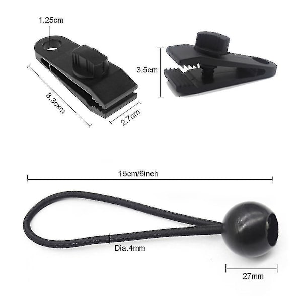 10pack Heavy Duty Reusable Tarp Clips - Use With Canopy Tent