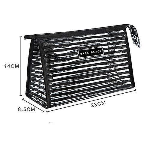 Multifunksjonell PVC Rombe Horisontale Striper Reise Kosmetikkveske Med Ulike Farger