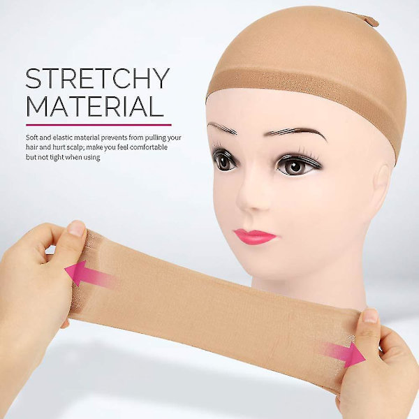 6 Pcs Stocking Wig Caps Light Brown Wig Cap Weaving Wig Cap Skin