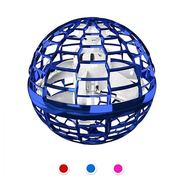 Flynova Pro Flyvende Bold Legetøj 360 Håndstyret Flyvende Bold Legetøj Indbygget Rgb Lys Blue 95*95*95mm