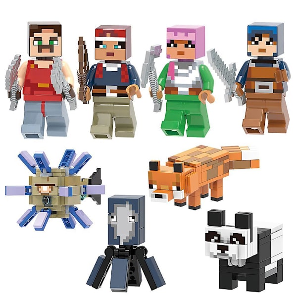 8 stk. Figursæt Actionfigur Minifigurer Børnelegetøj Fødselsdagsfestgaver Samling Og Display Legetøj Til Voksne Og Børn Drenge Pige