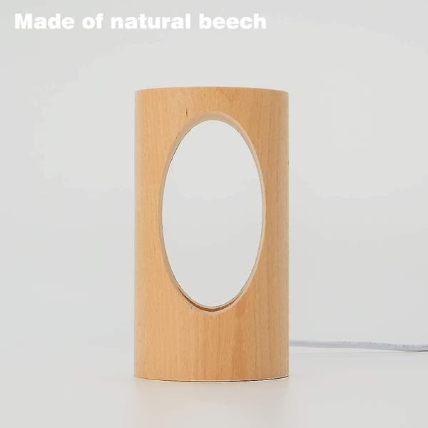 Led Wood Desk Lamp, Bedroom Bedside Night Light, Dimmable Led Lighting, Creative Home Decor Table Lamp, Unique House Warmging Gift