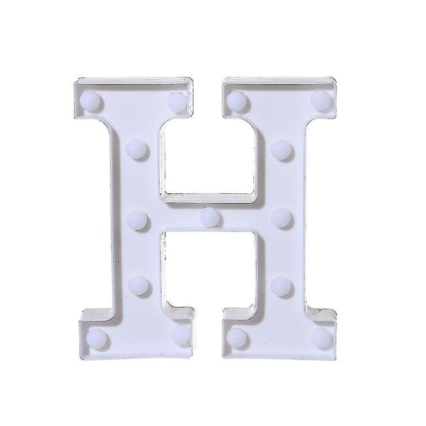 Alphabet Led Letter Lights Light Up White Plastic Letters Standing Hanging H