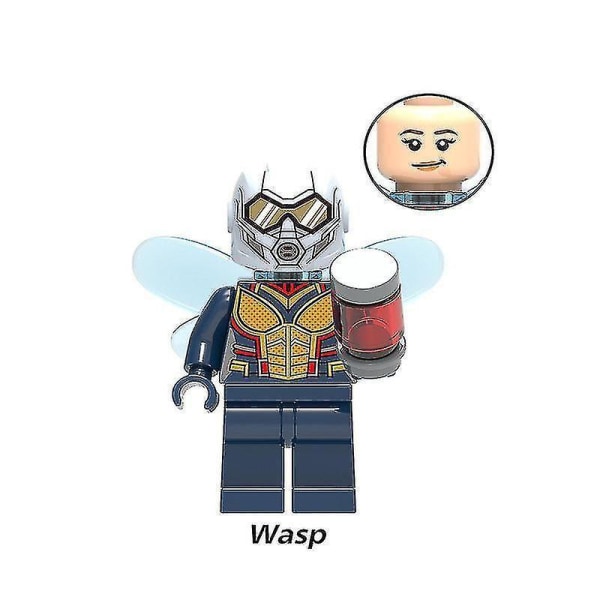 8pcs Superhero Assembled Building Blocks Minifigure Ant-man Wasp Female Ancestor Baron Lizemo Ghost Doll Building Block Toys