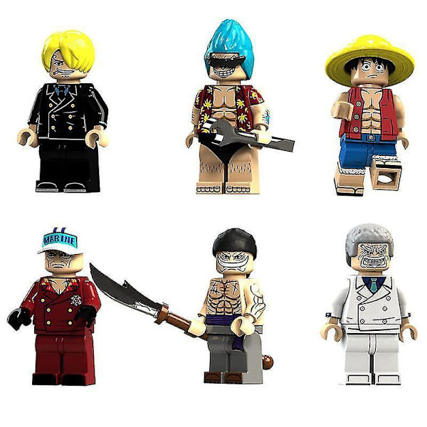14 One Piece Luffy Ace Whitebeard Nami Frankie Brook Saab Putting Building Blocks Mini Bags