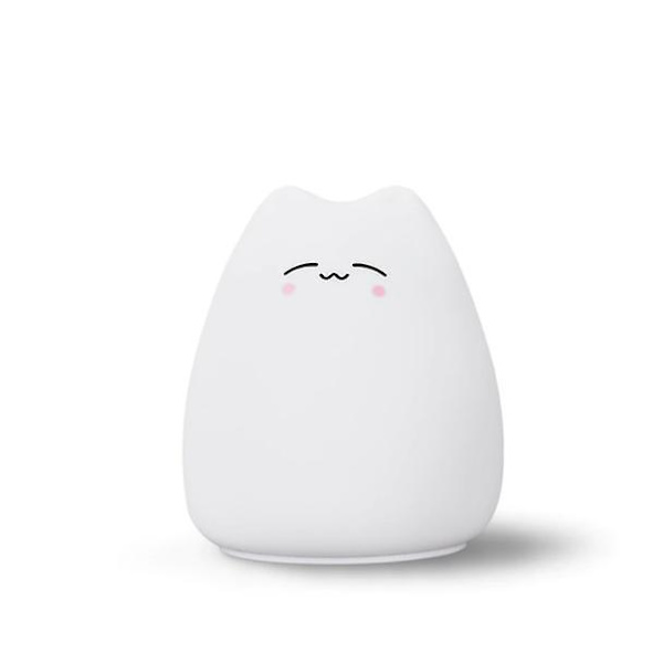 Sød Lille Kat med Berøringssensor LED Natlampe til Børn 3AAA Batterier