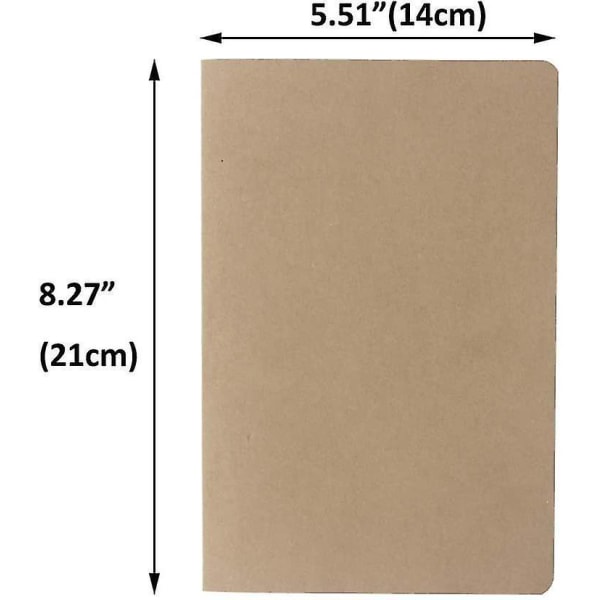 5 Pack Journal Notebook Blank Sketch Notebooks For Travelers, Students, Office - Diary Notebook Subject Notebook 8.2 x 5.5 5pack