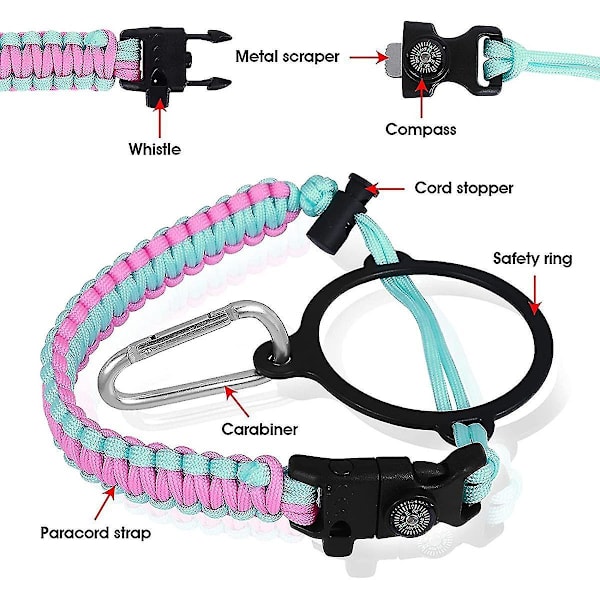 Water Bottle Strap Paracord Handle For Hydro Flask Bottles