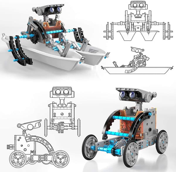 Stem 12-i-1 Utdannings Solar Robot Leker - 190 Deler