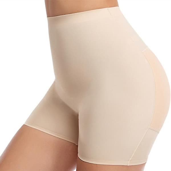 Butt Lifter Truser Sømløst Vattert Undertøy Kvinner Rumpeputer Høy Midje Magekontroll Shapewear BEIGE M