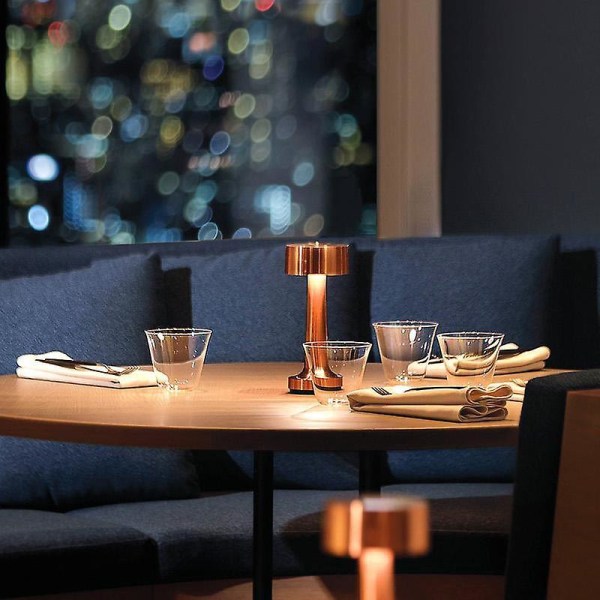 Touch Sensor Bar Rechargeable Table Lamps Gold