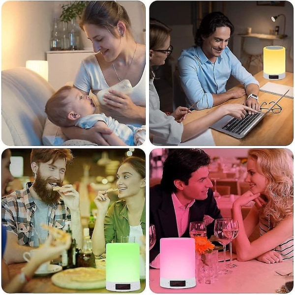 Bluetooth Speaker Smart Touch Sensor Night Light With Fm Radio