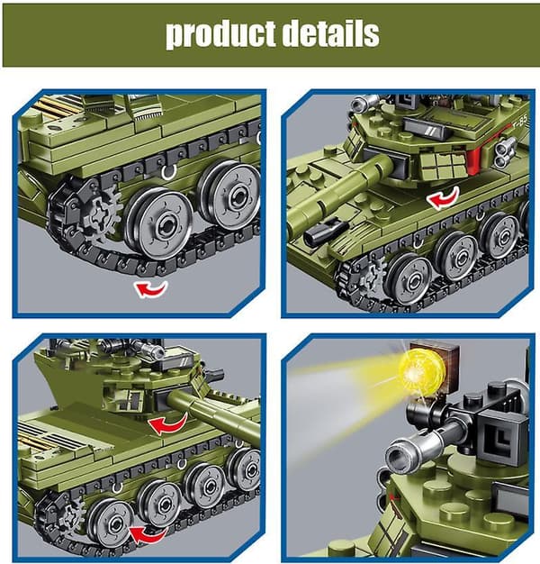 Military Panzer Tank Model Building Blocks