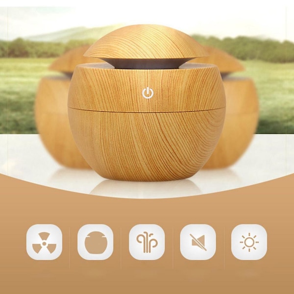 Bærbar Mini Luftfukter hvit log