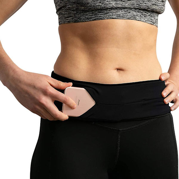 Running Belts, Flip-waist Belt Pouch, Key Clip -fits Cell Phone Pocket Black M
