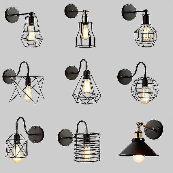Wall Lamp Industrial Light Sconces Black Retro