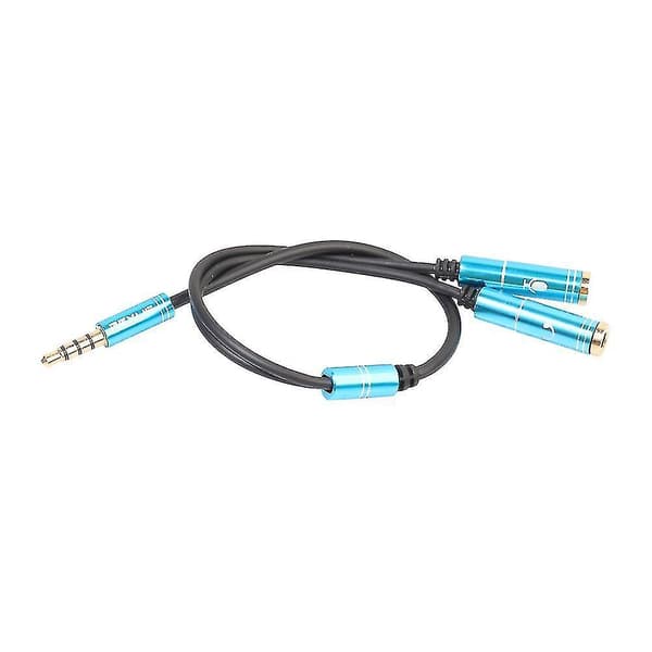 3.5mm Earphone Mic Audio Splitter Aux Extension Adapter Cable For Pc Microphone Rose Red