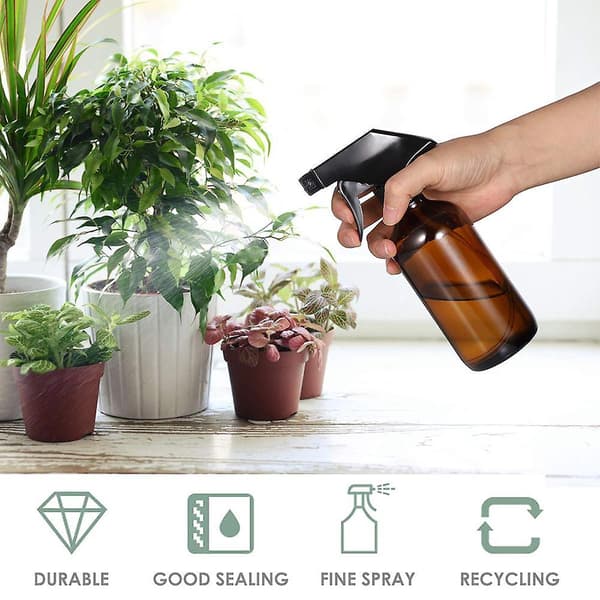 Plastic Spray Bottle, Empty Spray Bottles, Pet, Essential Oil Cleaning Brown