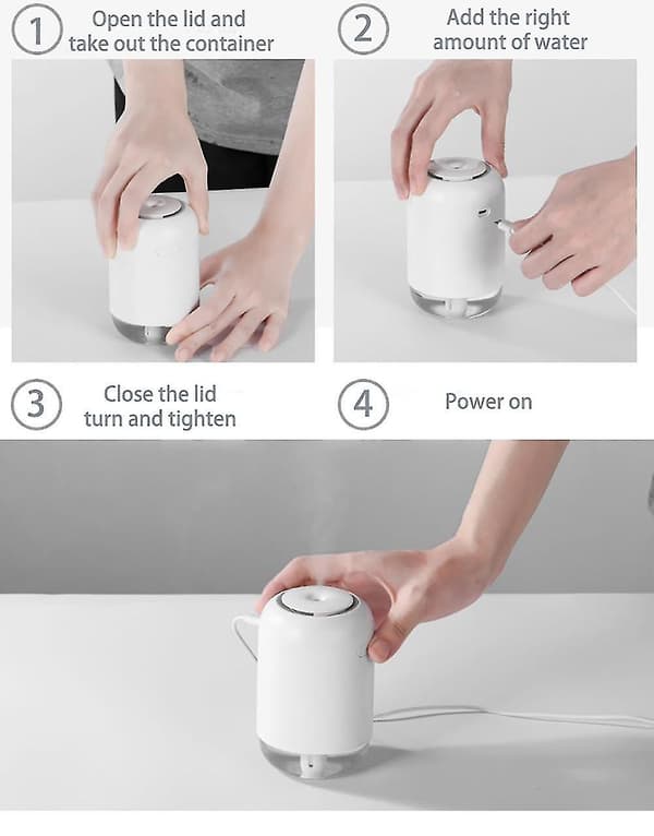 Luftfugter Genopladelig Æterisk Olie Diffuser Usb Ultralyd Luftfugter Fogger|luftfugtere