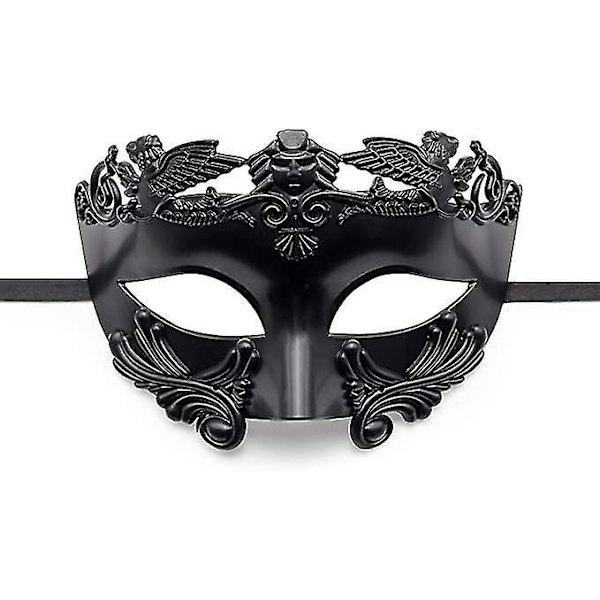 Svart Maskerade Maske for Menn - Romersk Gresk Mytologi Ventiansk Maske Halloween Cosplay Karneval