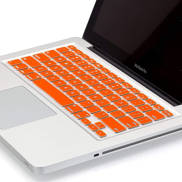 Macbook tastaturdeksel kompatibelt med eldre versjon Macbook Pro 13, 15, 17 tommer Orange