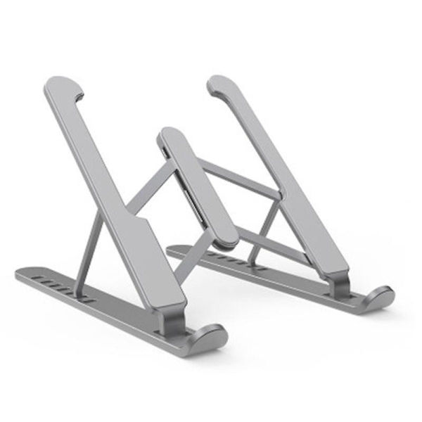 Foldbar Justerbar Vinkel Laptop Stand Bærbar Aluminium Legering Desktop Notebook Holder Skridsikker Tablet Kølestativ