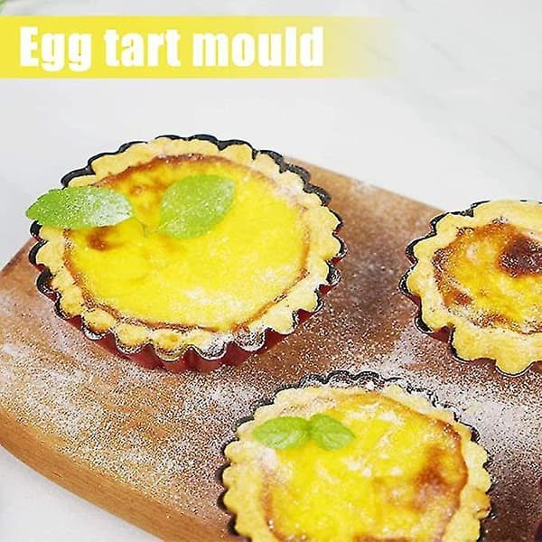 10 Pak Tartforme, Mini Karbonstål Kage Muffinform