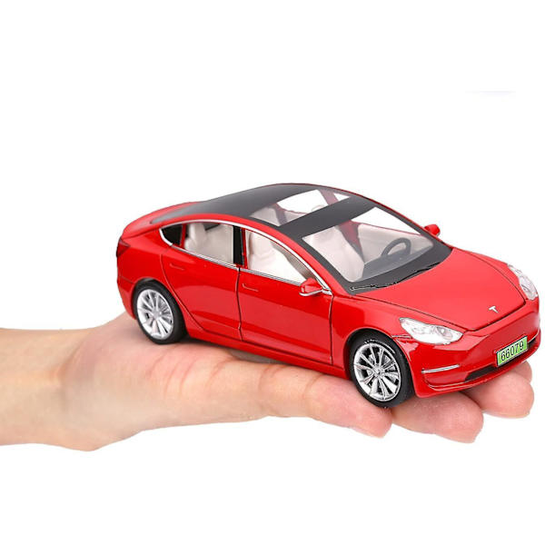 Model 3 Støbt Metal Legetøjsbil til Børn Red