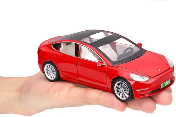 Model 3 Støpt Metall Bil Leke For Barn Red