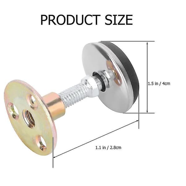Yyh 4pcs Metal Bedside Fixator Anti Sloshing Actuator Adjustable Wall Stabilizer 4X4CM