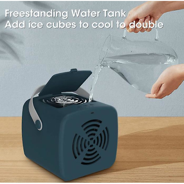 Mini Aircondition Ventilator USB Bærbar Luftkøler Til Hjemmet 3-Gear Luftfugter Green