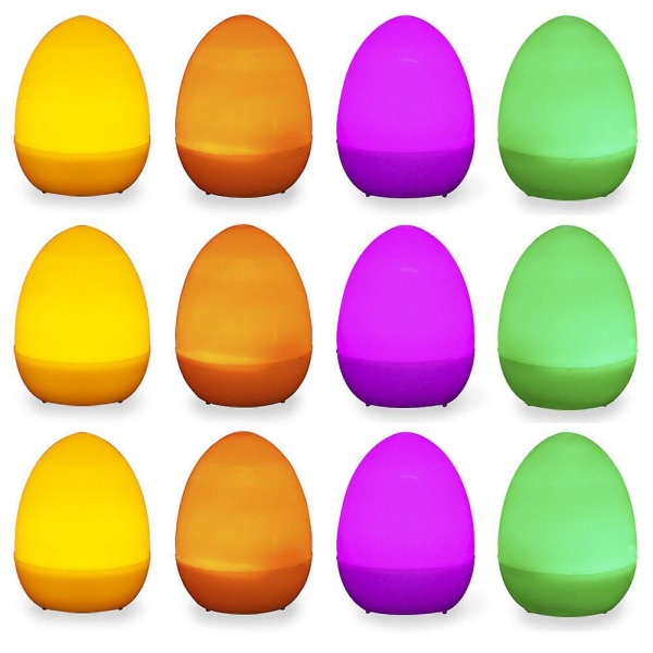 Set Of 12 Glowing Eggs Holiday Decorative Easter Eggs Night Light Decor