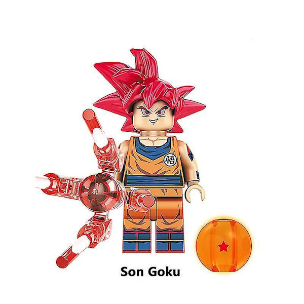 8 stk. Dragon Ball Monkey King Goku Vegeta Byggeklodser Figur Ornament Samlet Børnelegetøj