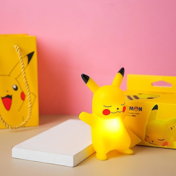 Pikachu Night Light Decoration 4pcs Batteries 10pcs