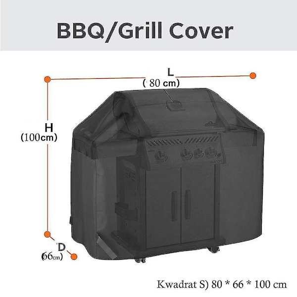 5 Sizes Waterproof Bbq Grill Cover 80*66*100cm